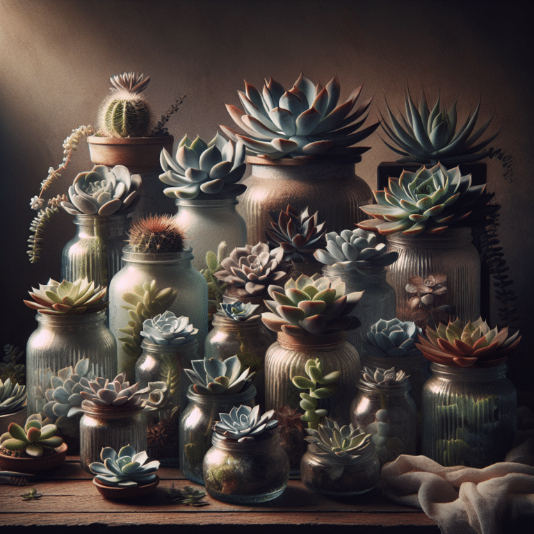 Succulent Arrangement in Jars
