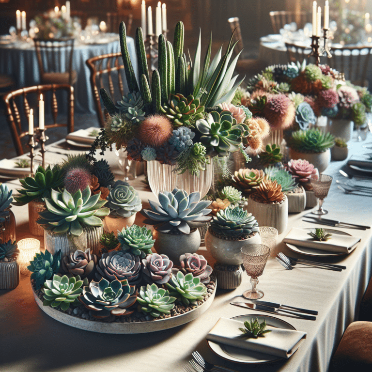 Succulent Centerpieces for Tables