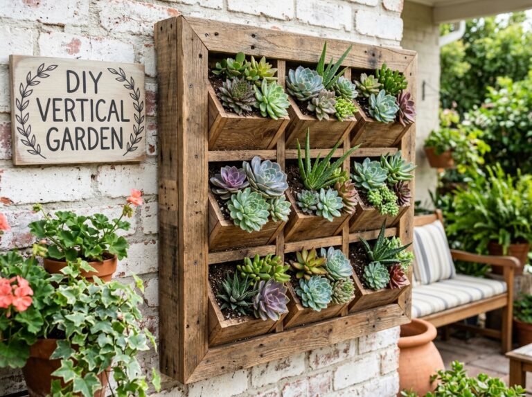 vertical succulent garden diy