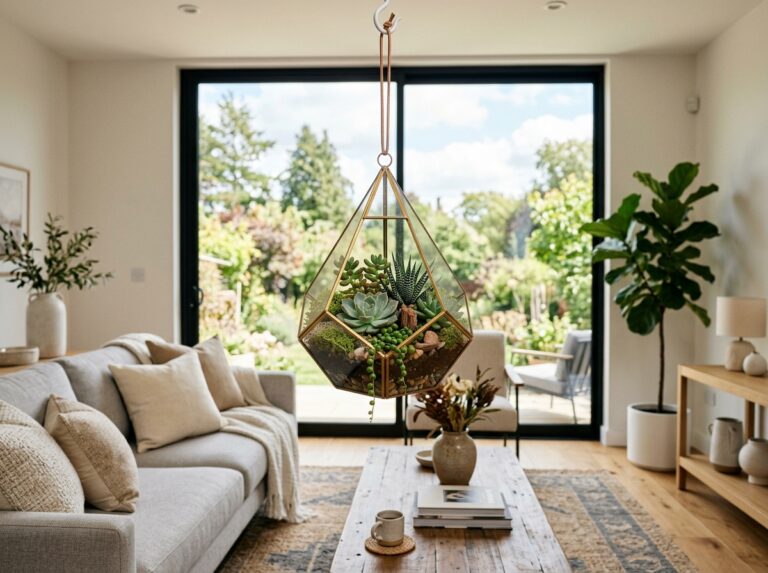 hanging glass succulent terrariums