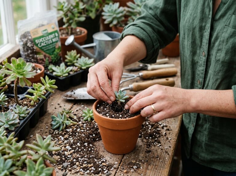 replanting succulents cuttings