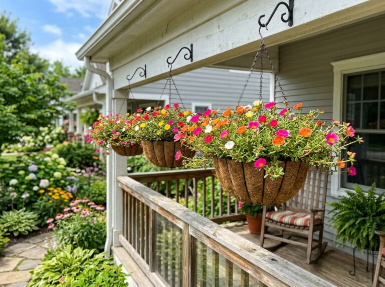 portulaca succulent hanging baskets