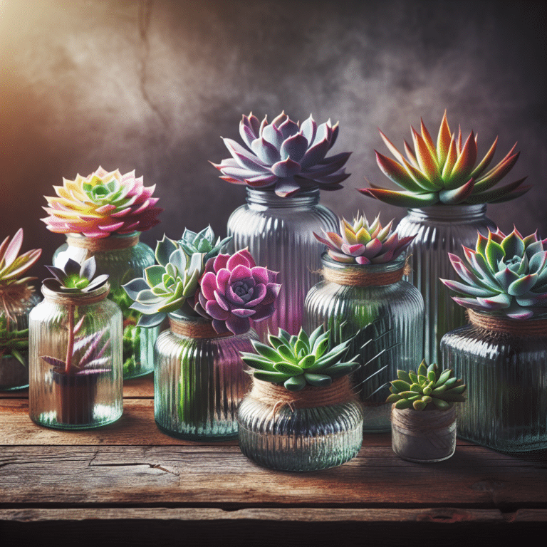 Succulent Arrangement in Glass Jars: A New Trend