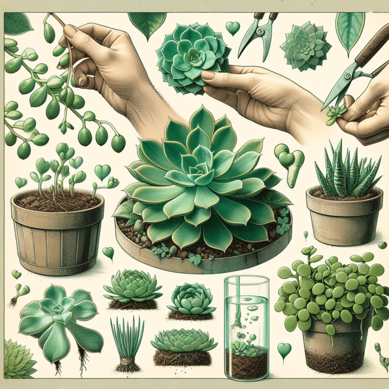 <ol>
<li>"Succulent Propagation: A Comprehensive Guide"</li>
<li>"The Art of Propagating Succulents from Leaves"</li>
<li>"Revitalizing Your Garden: How to Propagate Succulents Successfully"</li>
<li>"Maximizing Growth: The Best Time to Propagate Succulents"</li>
<li>"Understand the Basics: Propagating Succulents in Soil"</li>
<li>"The Unconventional Approach: Propagating Succulents in Water"</li>
<li>"The Dos and Don'ts: Tips for Successful Succulent Propagation"</li>
<li>"Patience is a Virtue: How Long Does Succulent Propagation Take"</li>
<li>"The Underestimated Method: Propagating Succulent Offsets"</li>
<li>"Watching Out: Succulent Propagation Mistakes to Avoid"</li>
<li>"A Zero to Hero Guide: Succulent Propagation for Beginners"</li>
<li>"Treasure Hunting: Propagating Rare Succulents"</li>
<li>"Mastering Techniques: Succulent Cutting Propagation Tips"</li>
<li>"Bring the Outside In: Propagating Succulents Indoors"</li>
<li>"The Essential Guide: Succulent Leaf Propagation"</li>
<li>"Perfect Homes: Best Containers for Propagation"</li>
<li>"Branching Out: Succulent Propagation Using Stem Cuttings"</li>
<li>"Starting from Zero: Succulent Propagation Without Roots"</li>
<li>"Big Tasks