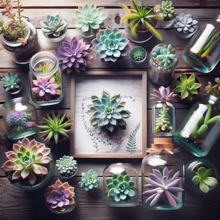 Succulent Arrangement in Jars