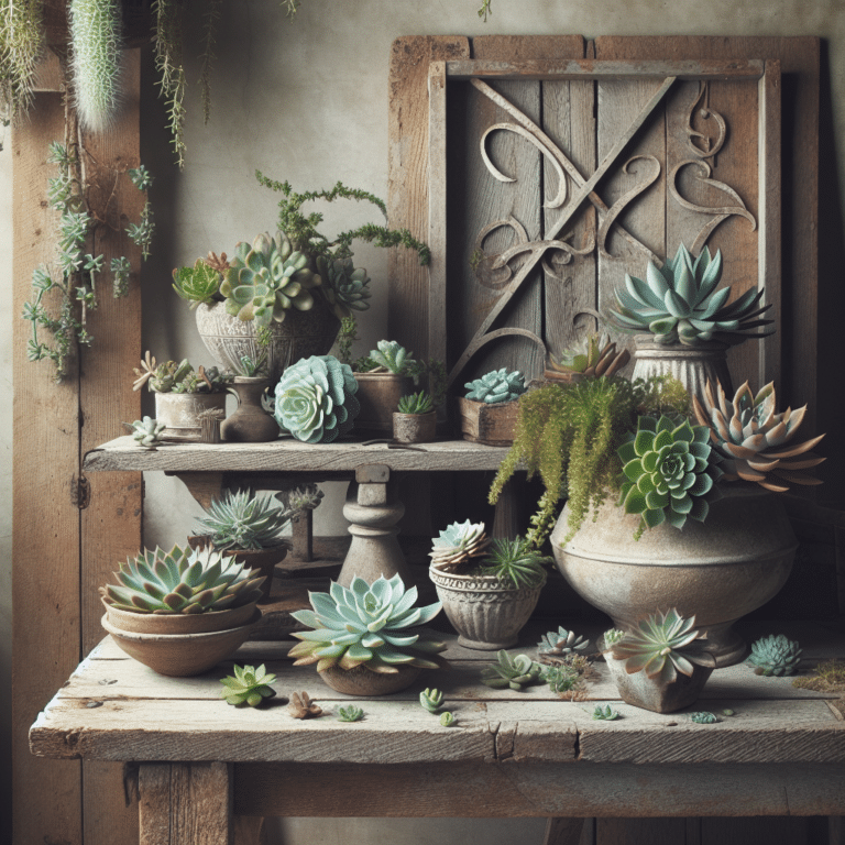 Rustic Decor Ideas with Succulent Plants