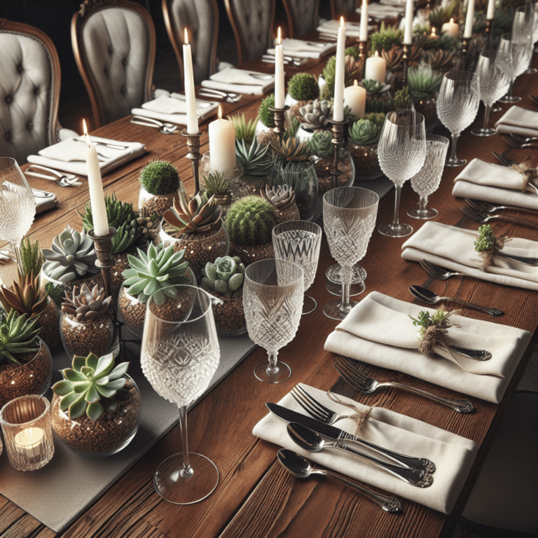 Spruce Up Your Dinner Table with Succulent Centerpieces